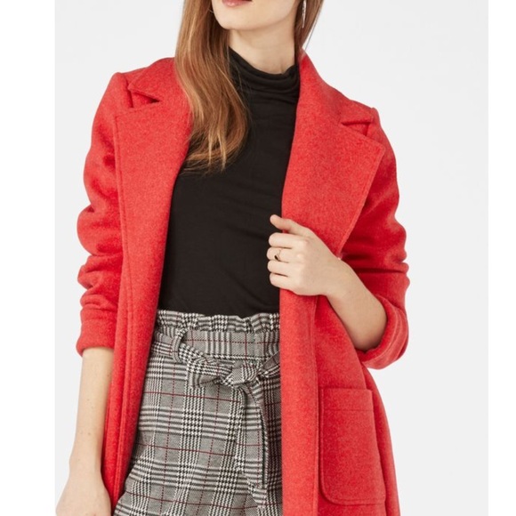 Jackets & Blazers - 🆕Listing! Cherry Red Faux Wool Long Coat